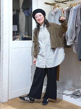 「アイテム（ピアス（両耳用））」を使った、haru.さん（レディース・160cm・30代）の秋コーディネート