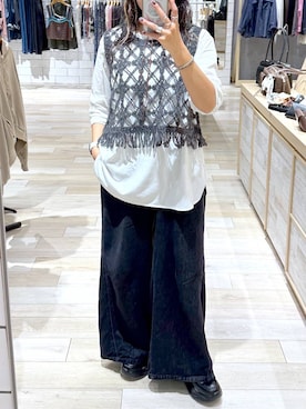 「LEPSIM（レプシィム）のアイテム（デニムパンツ）」を使った、haru.さん（レディース・160cm）の秋コーディネート