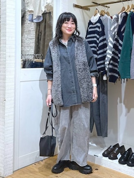 「アイテム（ピアス（両耳用））」を使った、haru.さん（レディース・160cm・30代）の秋コーディネート