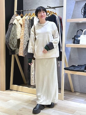 「アイテム（ピアス（両耳用））」を使った、haru.さん（レディース・160cm・30代）の冬コーディネート