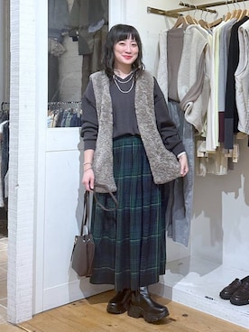 「アイテム（ピアス（両耳用））」を使った、haru.さん（レディース・160cm・30代）の秋コーディネート