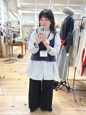 「アイテム（バングル/リストバンド）」を使った、haru.さん（レディース・160cm・30代）の秋コーディネート
