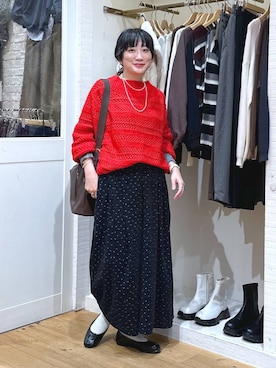 「アイテム（バングル/リストバンド）」を使った、haru.さん（レディース・160cm・30代）の秋コーディネート