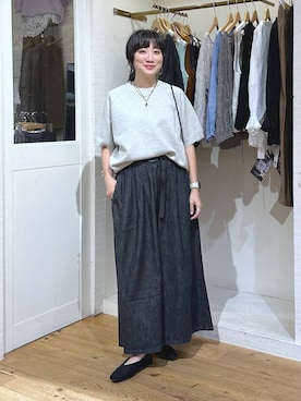 「アイテム（バレッタ/ヘアクリップ）」を使った、haru.さん（レディース・160cm）の秋コーディネート