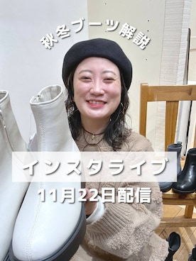 「アイテム（モカシン/デッキシューズ）」を使った、haru.さん（レディース・160cm）の秋コーディネート