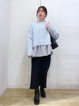 「お正月・初詣コーデ」｜「アイテム（ブーツ）」を使った、rinaさん（レディース・155cm）の冬コーディネート