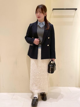 「ROPE' PICNIC（ロペピクニック）のアイテム（スカート）」を使った、rinaさん（レディース・155cm）の秋コーディネート