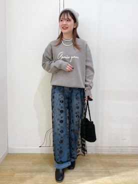 「お正月・初詣コーデ」｜「アイテム（ニットキャップ/ビーニー）」を使った、rinaさん（レディース・155cm）の秋コーディネート