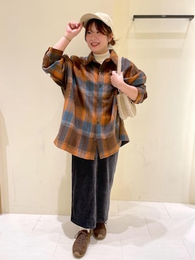 「アイテム（帽子）」を使った、rinaさん（レディース・155cm・20代）の冬コーディネート