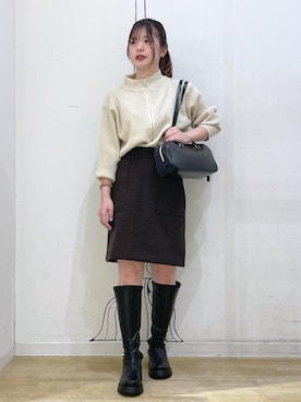 「フェスコーデ」｜「アイテム（ブーツ）」を使った、rinaさん（レディース・155cm）の秋コーディネート