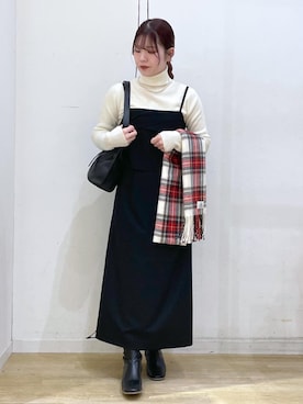 「アイテム（ワンピース/ドレス）」を使った、rinaさん（レディース・155cm・20代）の冬コーディネート