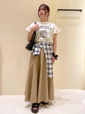 「ROPE' PICNIC（ロペピクニック）のアイテム」を使った、rinaさん（レディース・155cm）の夏コーディネート