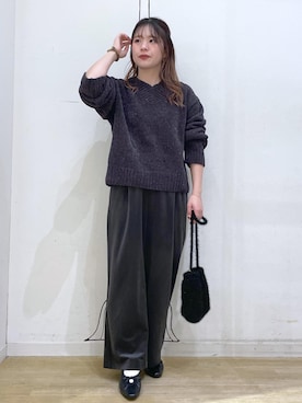 「フェスコーデ」｜「アイテム（パンプス）」を使った、rinaさん（レディース・155cm）の冬コーディネート