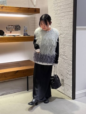 「アイテム（バッグ）」を使った、sereaさん（レディース・143cm）の冬コーディネート