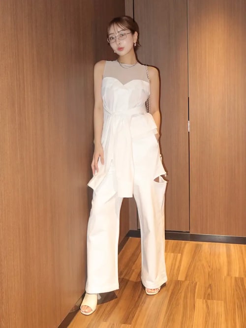 SLIT SWEAT PANTS with PEARL/スリットスウェットパンツウィズパール