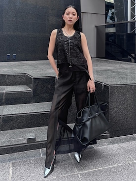 「JOSE MOON（ジョゼムーン）のアイテム（バッグ）」を使った、JOSE MOONさん（レディース・157cm）の夏コーディネート