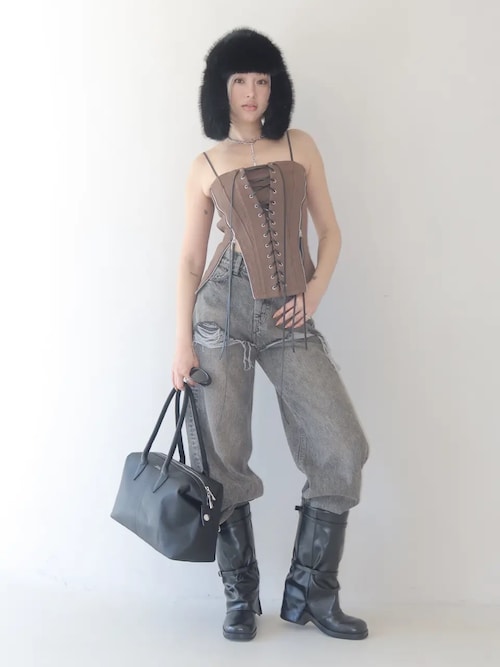 LACEUP SWEAT BUSTIER/レースアップスウェットビスチェ（その他