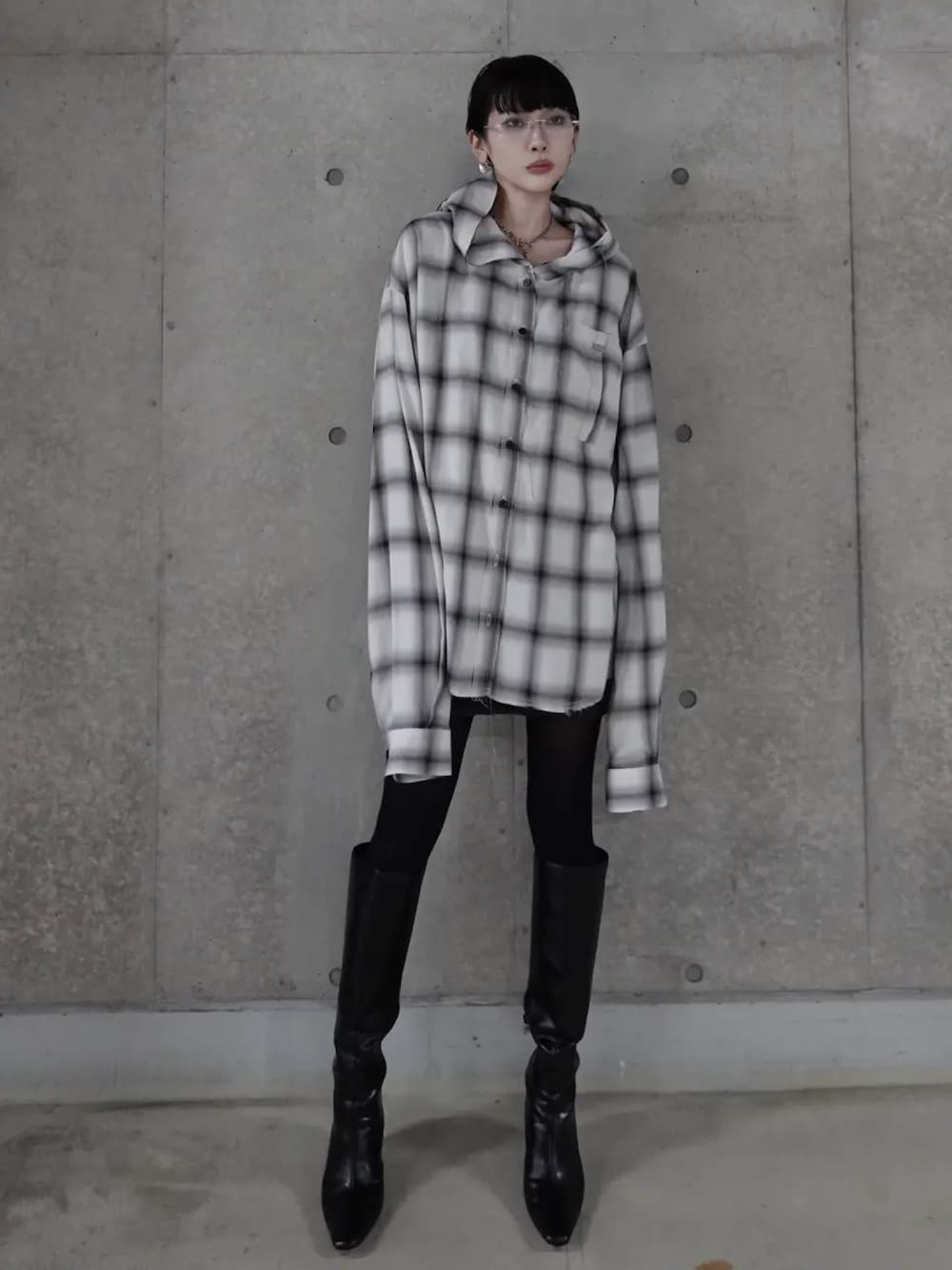 JOSE MOON（ジョゼムーン）の「HOODIE CHECK SHIRT/フーディーチェック