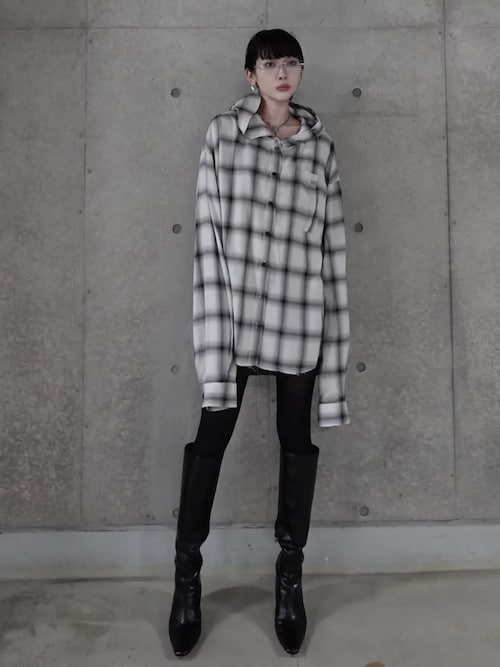 JOSE MOON（ジョゼムーン）の「HOODIE CHECK SHIRT/フーディーチェック