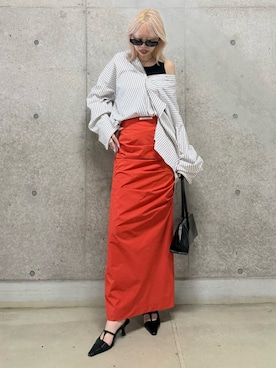 「アイテム（タンクトップ）」を使った、JOSE MOONさん（レディース・163cm）の夏コーディネート