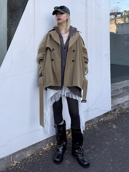 OVER FLAME TRENCHCOAT/オーバーフレームトレンチコート（トレンチ