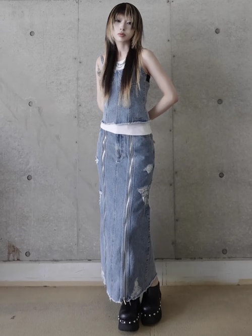 JOSE MOON（ジョゼムーン） チューブトップ ベアトップ DENIM BUSTIER