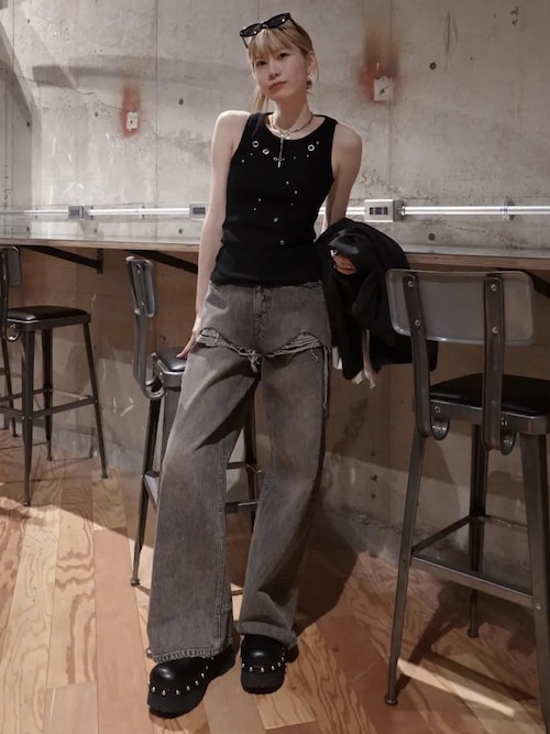 EYELET TANK TOP/アイレットタンクトップ（タンクトップ）｜JOSE MOON