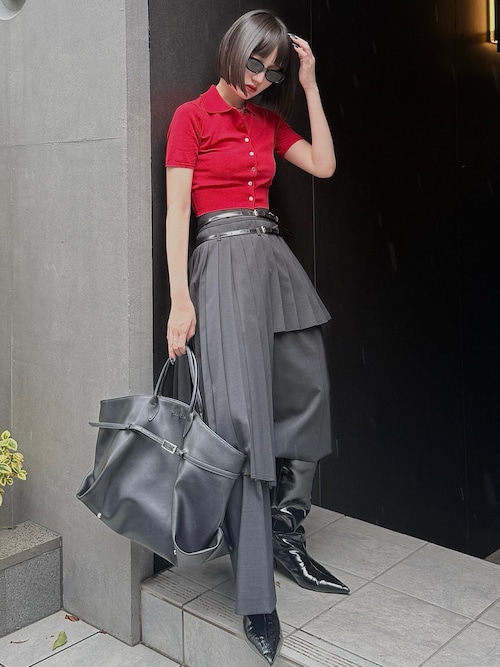 JOSE MOON（ジョゼムーン） カーディガン CROP POLO KNIT CARDIGAN