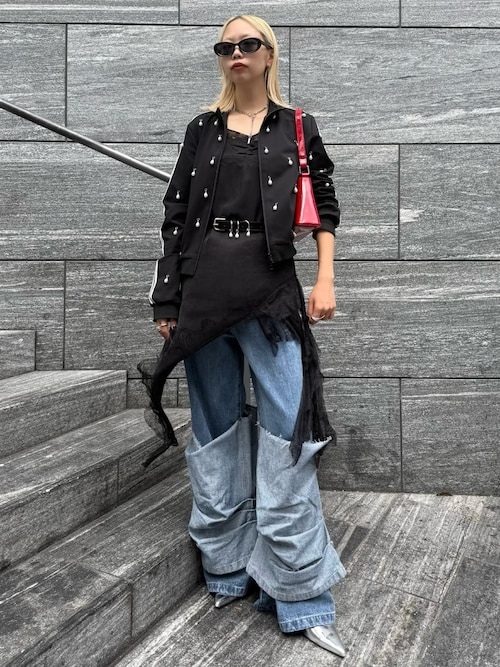 ASYMMETRY LACE DRESS/アシンメトリーレースドレス（ワンピース