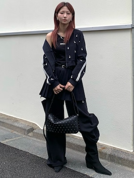 「アイテム（ジャージ）」を使った、JOSE MOONさん（レディース・151cm）の秋コーディネート