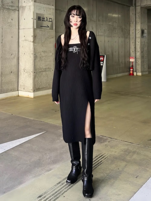 SLOW KNIT 2PIECE/スローニット2ピース（ワンピース）｜JOSE MOON