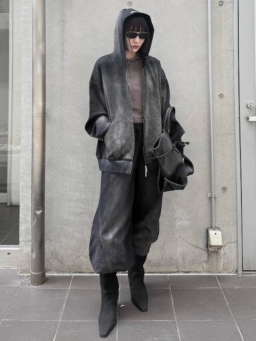 グレー ワイドパンツ スウェット JOSE MOON JOSE MOON（ジョゼムーン） スウェットパンツ ジャージ SIDE SLIT