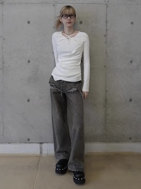 「JOSE MOON（ジョゼムーン）のアイテム」を使った、JOSE MOONさん（レディース・165cm）の春コーディネート