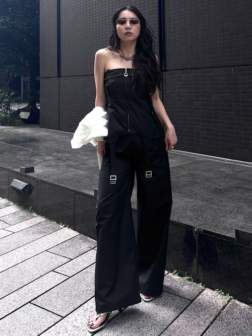 セール】2WAY CARGO DESIGN JUMP SUITS/ツーウェイカーゴデザイン