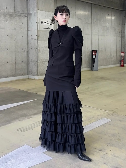 セール】POWER SHOULDER MINIDRESS/パワーショルダーミニドレス