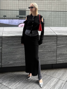 「アイテム（レギンス/スパッツ）」を使った、JOSE MOONさん（レディース・163cm）の冬コーディネート