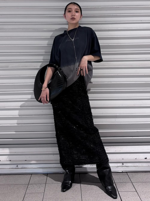 スカート josemoon JOSE MOON スカート CRUMPLED SLIT SKIRT/クランプルスリット