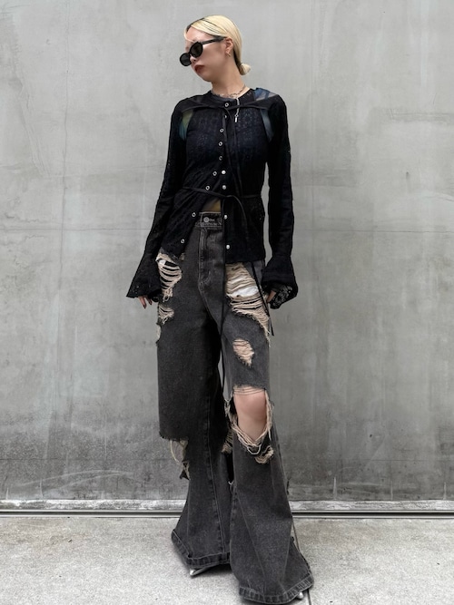 セール】LACE COMPACT LAYERED TOPS/レースコンパクトレイヤード