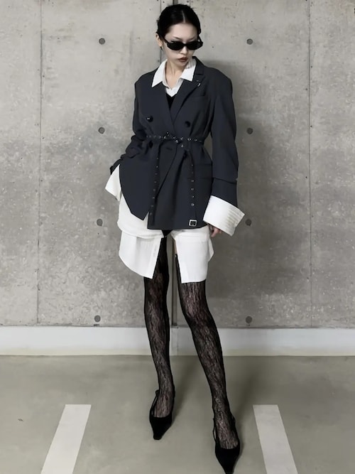 ジョゼムーンサテンストライプシャツ　JOSE MOON JOSE MOON ブラウス シャツ JOSEMOON SATIN STRIPE SHIRT/ジョゼムーン