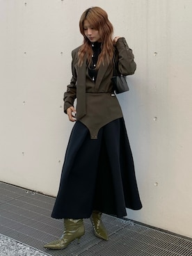 「アイテム（ジャージ）」を使った、JOSE MOONさん（レディース・151cm）の冬コーディネート