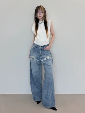 「JOSE MOON（ジョゼムーン）のアイテム」を使った、JOSE MOONさん（レディース・163cm）の夏コーディネート