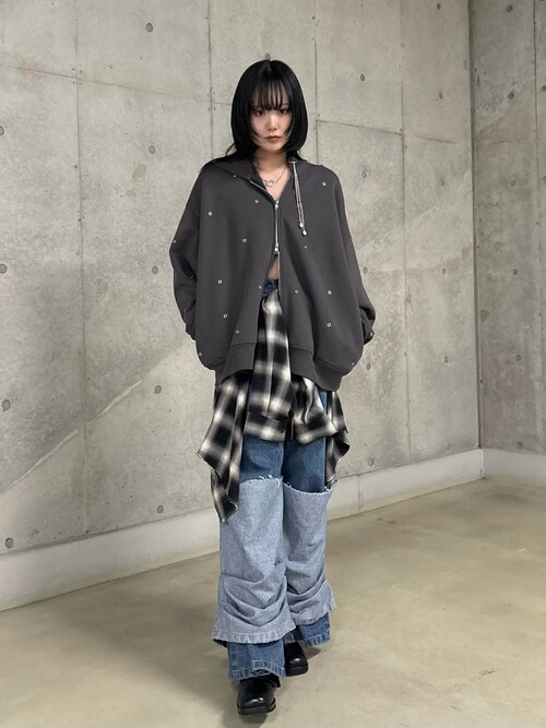 JOSE MOON（ジョゼムーン）の「HOODIE CHECK SHIRT/フーディーチェック