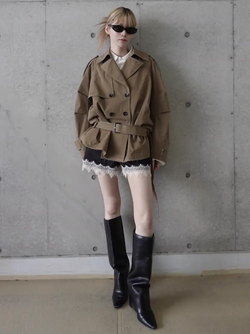 LACE TRIM SHORT PANTS/レーストリムショートパンツ（その他パンツ