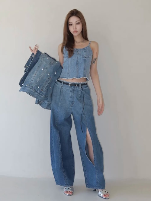 JOSE MOON（ジョゼムーン） チューブトップ ベアトップ DENIM BUSTIER