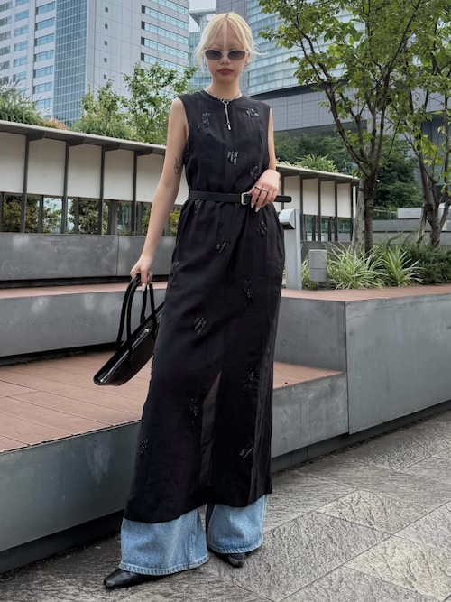 セール】SHEER EMBROIDERY DRESS/シアーエンブロイダリードレス