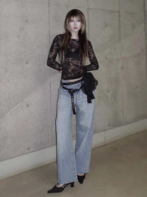 JOSE MOON（ジョゼムーン） tシャツ LACE LONGSLEEVE TOP/レースロング