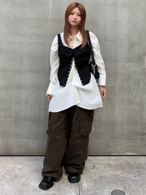 JOSEMOON SHIRT with PEARL/ジョゼムーンシャツウィズパール