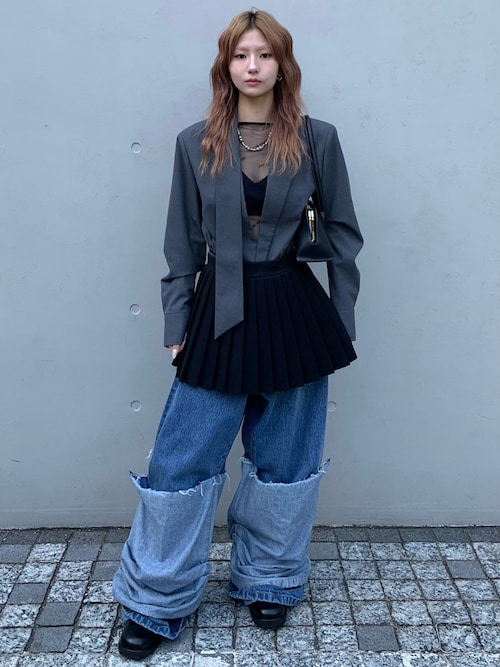 セール】JOSEMOON JERSEY PLEATED SKIRT/ジョセムーンジャージプリーツ