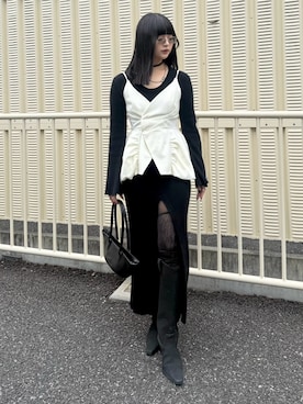 「アイテム（ドレス）」を使った、JOSE MOONさん（レディース・163cm）の冬コーディネート