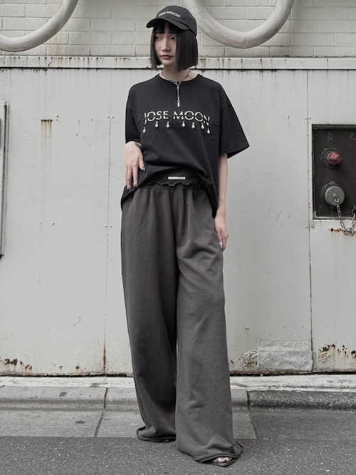 セール】JOSEMOON LOGO OVER TSHIRT with PEARL/ジョゼムーン